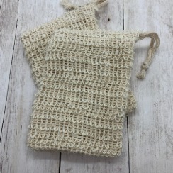 Ramie Soap Saver Pouch Pack of 2 Natural Fiber